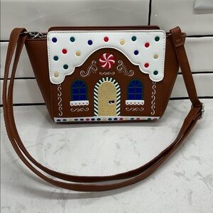 Mad Engine Gingerbread House Crossbody Bag Purse